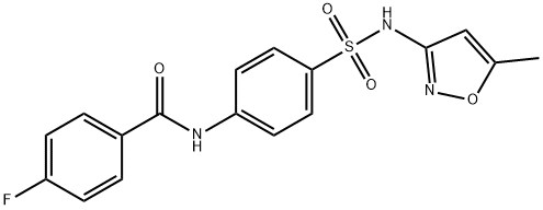 4-fluoro-N-(4-(N-(5-methylisoxazol-3-yl)sulfamoyl)phenyl)benzamide 구조식 이미지