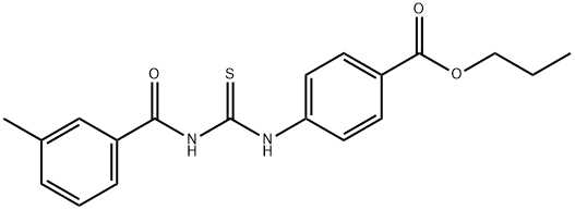 propyl 4-({[(3-methylbenzoyl)amino]carbonothioyl}amino)benzoate 구조식 이미지