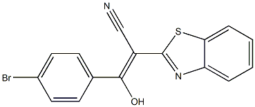 (Z)-2-(benzo[d]thiazol-2-yl)-3-(4-bromophenyl)-3-hydroxyacrylonitrile Structure