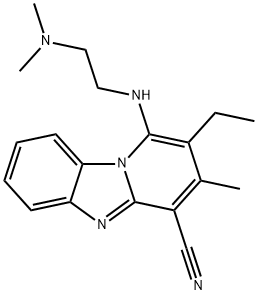 1-((2-(dimethylamino)ethyl)amino)-2-ethyl-3-methylbenzo[4,5]imidazo[1,2-a]pyridine-4-carbonitrile Structure