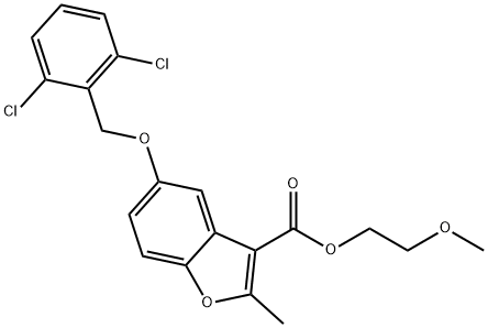 2-methoxyethyl 5-((2,6-dichlorobenzyl)oxy)-2-methylbenzofuran-3-carboxylate Structure