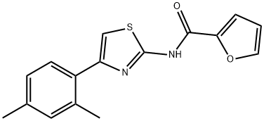 N-(4-(2,4-dimethylphenyl)thiazol-2-yl)furan-2-carboxamide 구조식 이미지