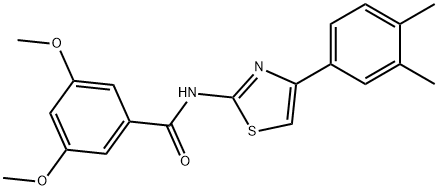 N-(4-(3,4-dimethylphenyl)thiazol-2-yl)-3,5-dimethoxybenzamide 구조식 이미지