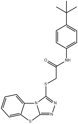 2-(benzo[4,5]thiazolo[2,3-c][1,2,4]triazol-3-ylthio)-N-(4-(tert-butyl)phenyl)acetamide Structure