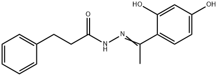 N'-[1-(2,4-dihydroxyphenyl)ethylidene]-3-phenylpropanohydrazide 구조식 이미지