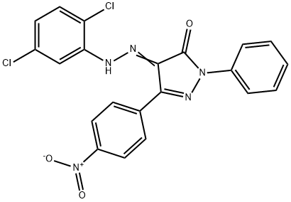 4-[(2,5-dichlorophenyl)hydrazono]-5-(4-nitrophenyl)-2-phenyl-2,4-dihydro-3H-pyrazol-3-one Structure