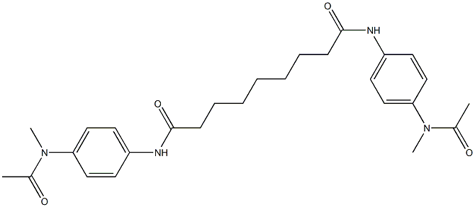 N,N'-bis{4-[acetyl(methyl)amino]phenyl}nonanediamide Structure