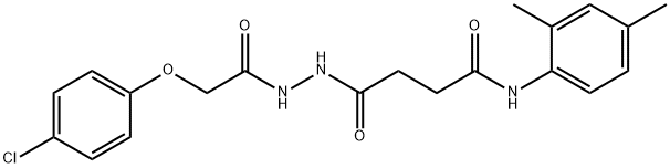 4-{2-[(4-chlorophenoxy)acetyl]hydrazino}-N-(2,4-dimethylphenyl)-4-oxobutanamide 구조식 이미지