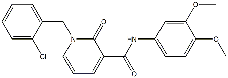 1-[(2-chlorophenyl)methyl]-N-(3,4-dimethoxyphenyl)-2-oxopyridine-3-carboxamide Structure