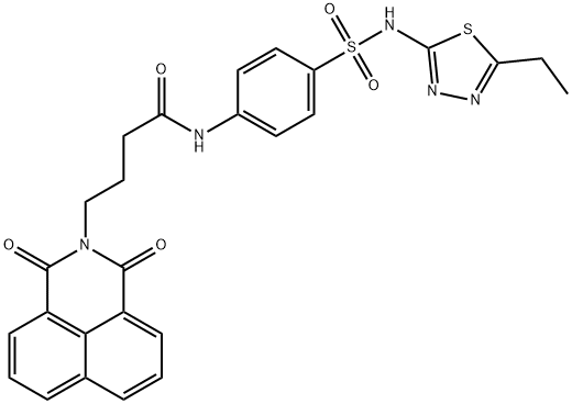 4-(1,3-dioxo-1H-benzo[de]isoquinolin-2(3H)-yl)-N-(4-(N-(5-ethyl-1,3,4-thiadiazol-2-yl)sulfamoyl)phenyl)butanamide Structure