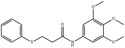 3-phenylsulfanyl-N-(3,4,5-trimethoxyphenyl)propanamide 구조식 이미지