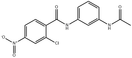 N-(3-acetamidophenyl)-2-chloro-4-nitrobenzamide 구조식 이미지