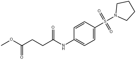 methyl 4-oxo-4-{[4-(1-pyrrolidinylsulfonyl)phenyl]amino}butanoate 구조식 이미지