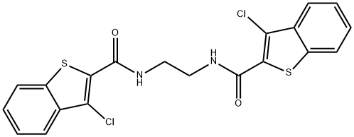 N,N'-1,2-ethanediylbis(3-chloro-1-benzothiophene-2-carboxamide) 구조식 이미지