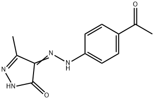 4-[(4-acetylphenyl)hydrazono]-5-methyl-2,4-dihydro-3H-pyrazol-3-one 구조식 이미지