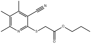 propyl 2-((3-cyano-4,5,6-trimethylpyridin-2-yl)thio)acetate Structure