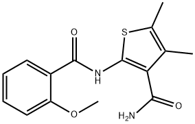 2-[(2-methoxybenzoyl)amino]-4,5-dimethylthiophene-3-carboxamide 구조식 이미지