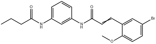 N-(3-{[(2E)-3-(5-bromo-2-methoxyphenyl)prop-2-enoyl]amino}phenyl)butanamide Structure