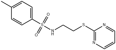 4-methyl-N-(2-(pyrimidin-2-ylthio)ethyl)benzenesulfonamide Structure