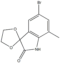 5'-bromo-7'-methylspiro[1,3-dioxolane-2,3'-1H-indole]-2'-one Structure