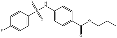 propyl 4-[(4-fluorophenyl)sulfonylamino]benzoate 구조식 이미지