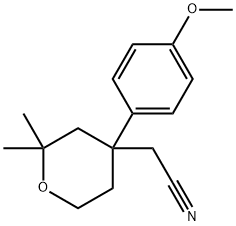 [4-(4-methoxyphenyl)-2,2-dimethyltetrahydro-2H-pyran-4-yl]acetonitrile 구조식 이미지