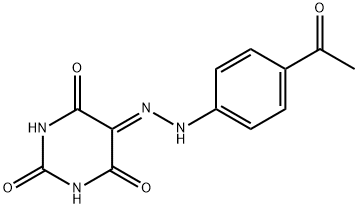 5-[(4-acetylphenyl)hydrazono]-2,4,6(1H,3H,5H)-pyrimidinetrione 구조식 이미지