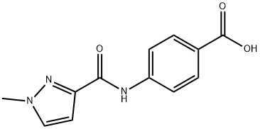 4-{[(1-methyl-1H-pyrazol-3-yl)carbonyl]amino}benzoic acid 구조식 이미지