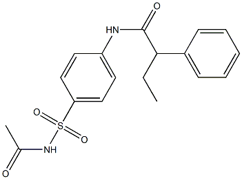 N-[4-(acetylsulfamoyl)phenyl]-2-phenylbutanamide Structure