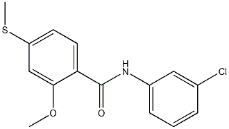 N-(3-chlorophenyl)-2-methoxy-4-methylsulfanylbenzamide Structure