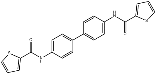 N,N'-4,4'-biphenyldiyldi(2-thiophenecarboxamide) Structure