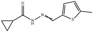 N-[(E)-(5-methylthiophen-2-yl)methylideneamino]cyclopropanecarboxamide 구조식 이미지