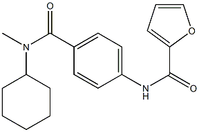 N-{4-[cyclohexyl(methyl)carbamoyl]phenyl}furan-2-carboxamide 구조식 이미지