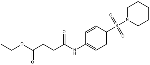 ethyl 4-oxo-4-{[4-(1-piperidinylsulfonyl)phenyl]amino}butanoate Structure