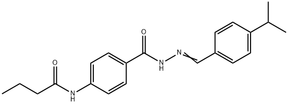 N-(4-{[2-(4-isopropylbenzylidene)hydrazino]carbonyl}phenyl)butanamide 구조식 이미지