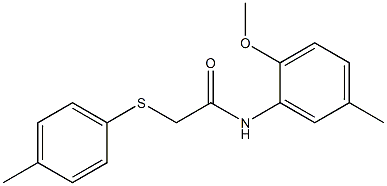 N-(2-methoxy-5-methylphenyl)-2-(4-methylphenyl)sulfanylacetamide Structure