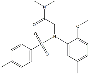 2-(2-methoxy-5-methyl-N-(4-methylphenyl)sulfonylanilino)-N,N-dimethylacetamide Structure