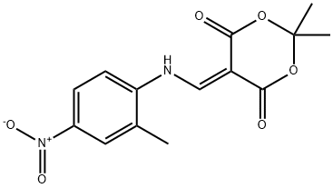 2,2-dimethyl-5-(((2-methyl-4-nitrophenyl)amino)methylene)-1,3-dioxane-4,6-dione Structure