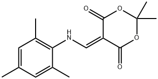 5-((mesitylamino)methylene)-2,2-dimethyl-1,3-dioxane-4,6-dione 구조식 이미지