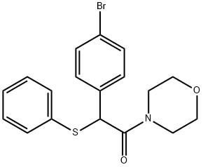 2-(4-bromophenyl)-1-morpholin-4-yl-2-phenylsulfanylethanone Structure