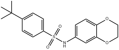4-(tert-butyl)-N-(2,3-dihydrobenzo[b][1,4]dioxin-6-yl)benzenesulfonamide 구조식 이미지