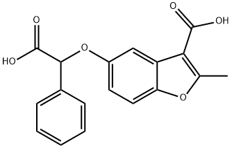 5-(carboxy(phenyl)methoxy)-2-methylbenzofuran-3-carboxylic acid 구조식 이미지