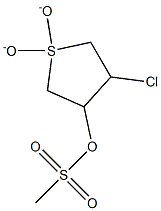 4-chloro-1,1-dioxidotetrahydro-3-thienyl methanesulfonate Structure