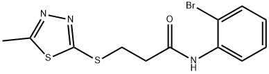 N-(2-bromophenyl)-3-[(5-methyl-1,3,4-thiadiazol-2-yl)sulfanyl]propanamide 구조식 이미지