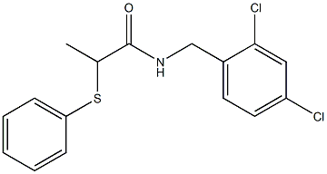 N-[(2,4-dichlorophenyl)methyl]-2-phenylsulfanylpropanamide Structure