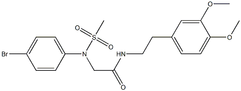 2-(4-bromo-N-methylsulfonylanilino)-N-[2-(3,4-dimethoxyphenyl)ethyl]acetamide Structure