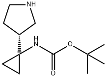 (R)-TERT-BUTYL (1-(PYRROLIDIN-3-YL)CYCLOPROPYL)CARBAMATE Structure