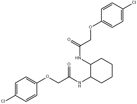 N,N'-1,2-cyclohexanediylbis[2-(4-chlorophenoxy)acetamide] 구조식 이미지