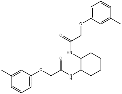 N,N'-1,2-cyclohexanediylbis[2-(3-methylphenoxy)acetamide] 구조식 이미지