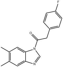 1-(5,6-dimethylbenzimidazol-1-yl)-2-(4-fluorophenyl)ethanone 구조식 이미지